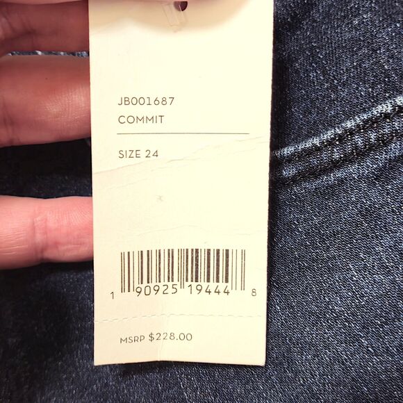 NEW J Brand Women’s Jeans Clean Girl Minimal Capsule Sustainable Indigo Denim 24 - Picture 5 of 10